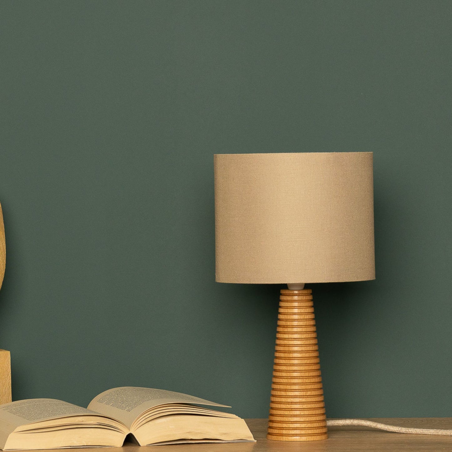 Cone Small Wood Table Lamp