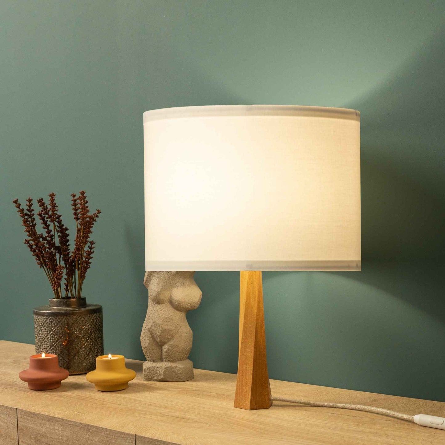 Distortion Wood Table Lamp