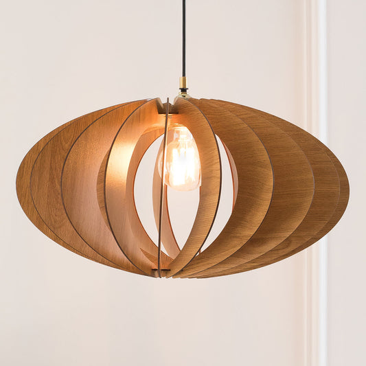 Modern wood pendant light