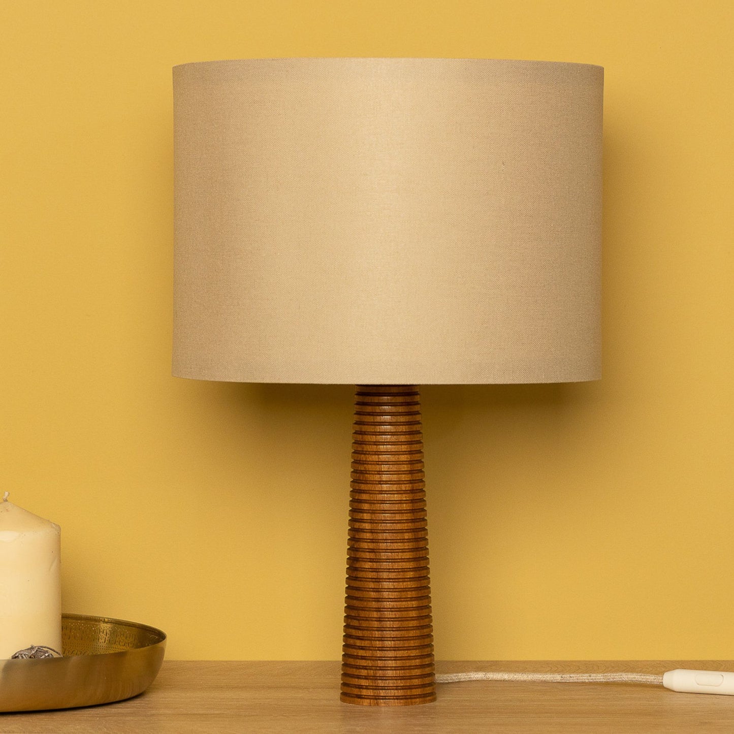 Cone Wood Table Lamp