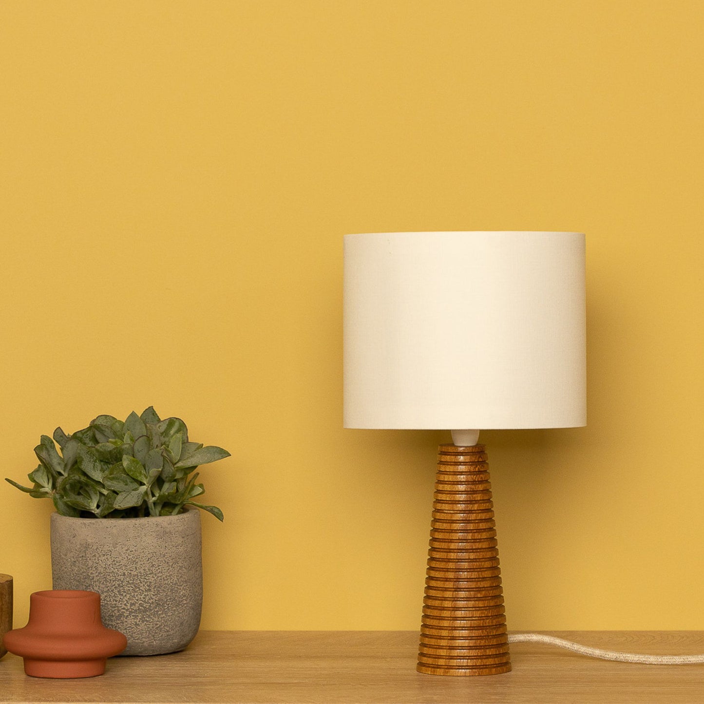 Cone Small Wood Table Lamp