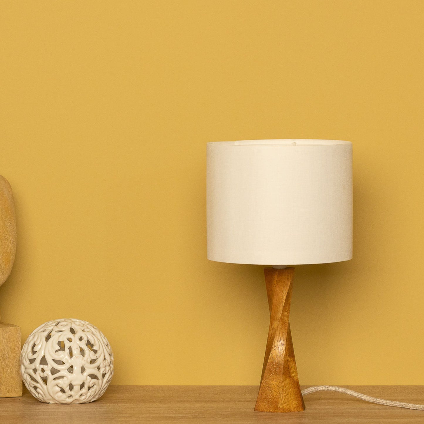 Distortion Small Wood Table Lamp