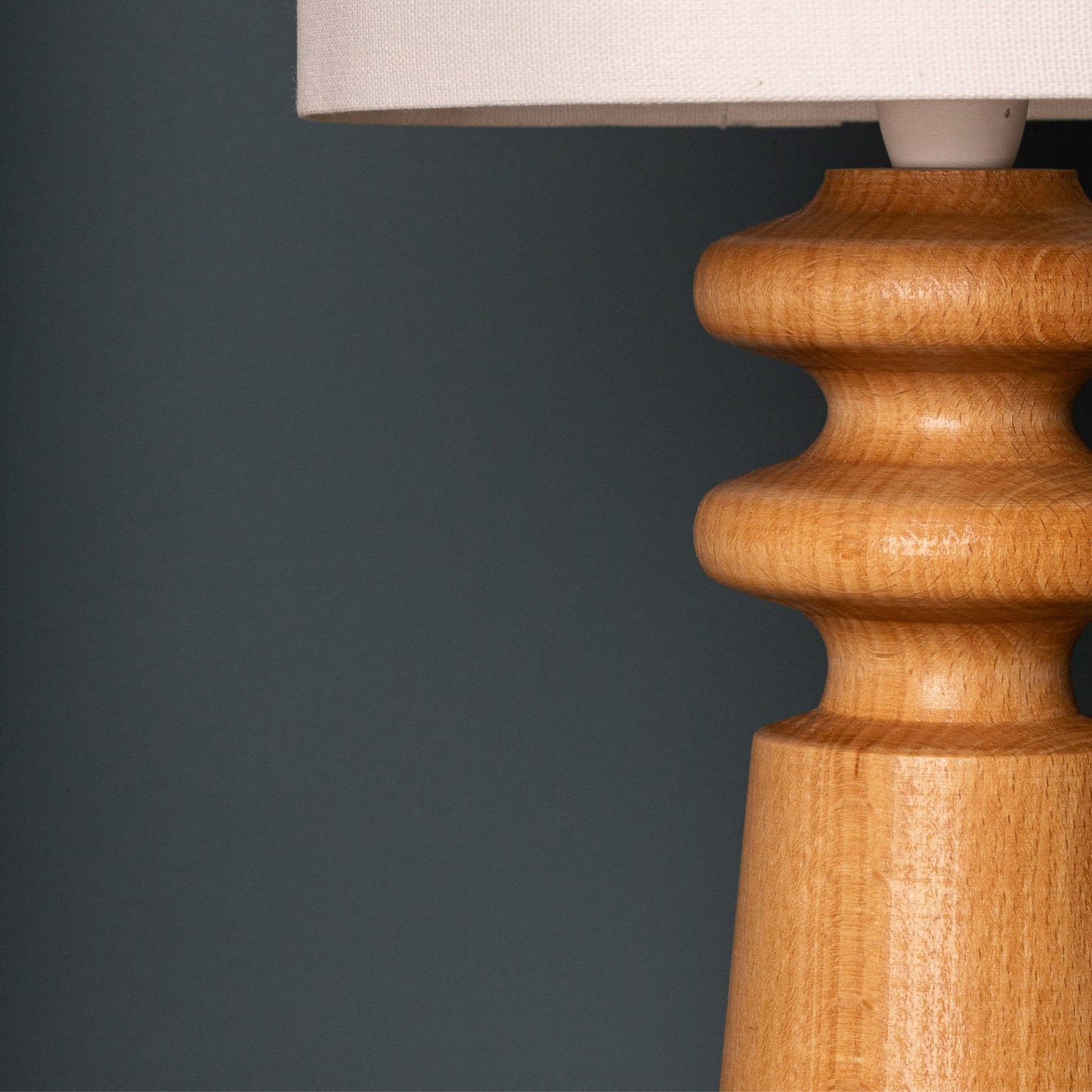 Frustum Cone Small Wood Table Lamp