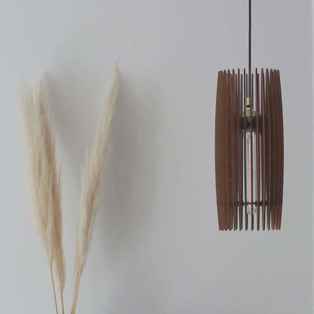 Wood Pendant Light RUSTIC TORCH