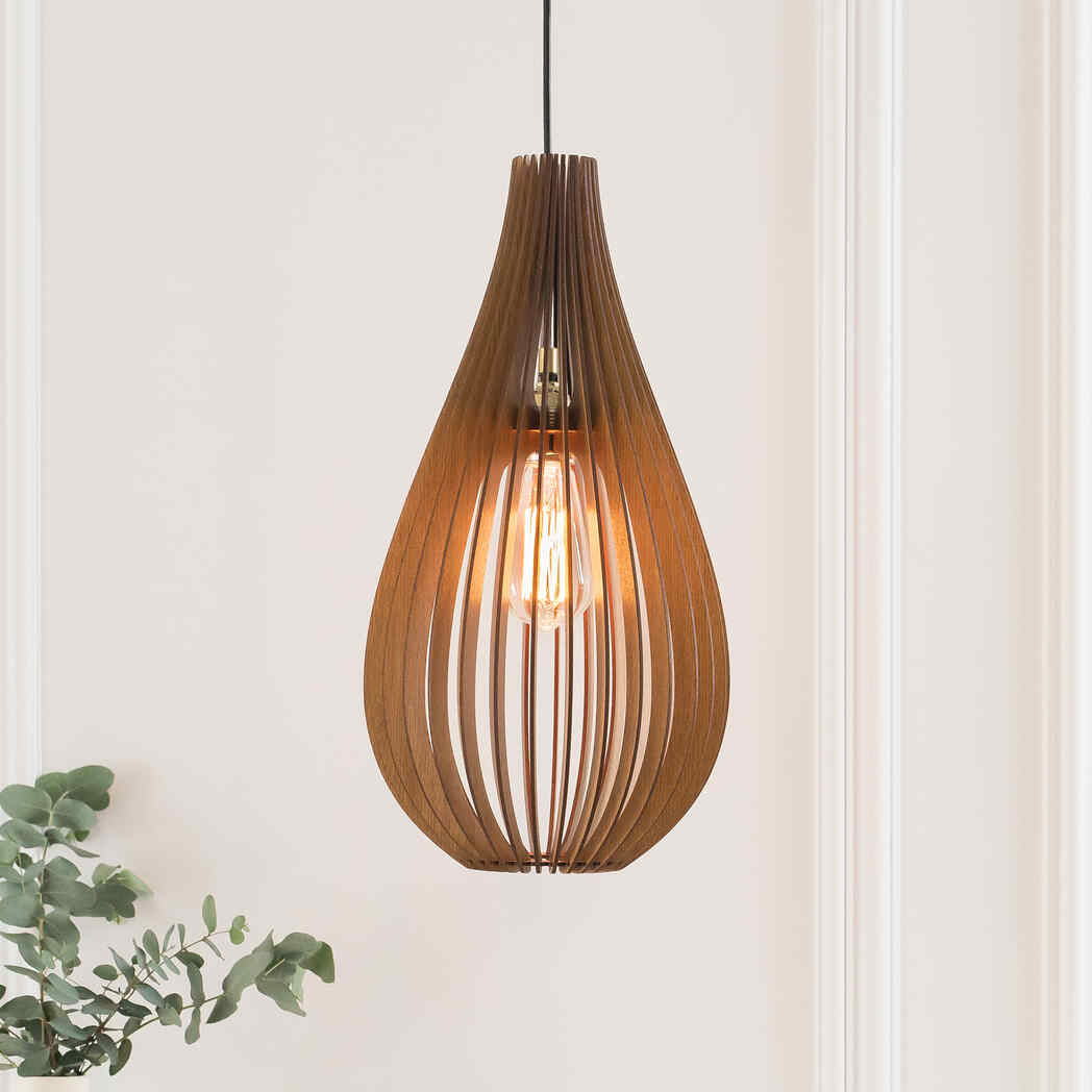 handmade wood pendant light balloon from dezaart